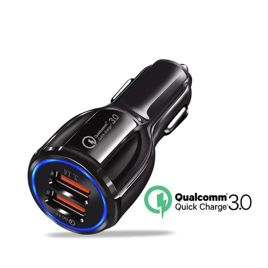 Cargador de auto de carga rápida 3.0 Dual USB 5V3A Turbo